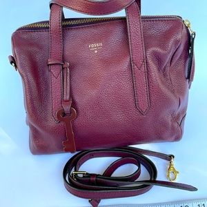 Fossil Original Sydney Satchel RARE Raisin Color